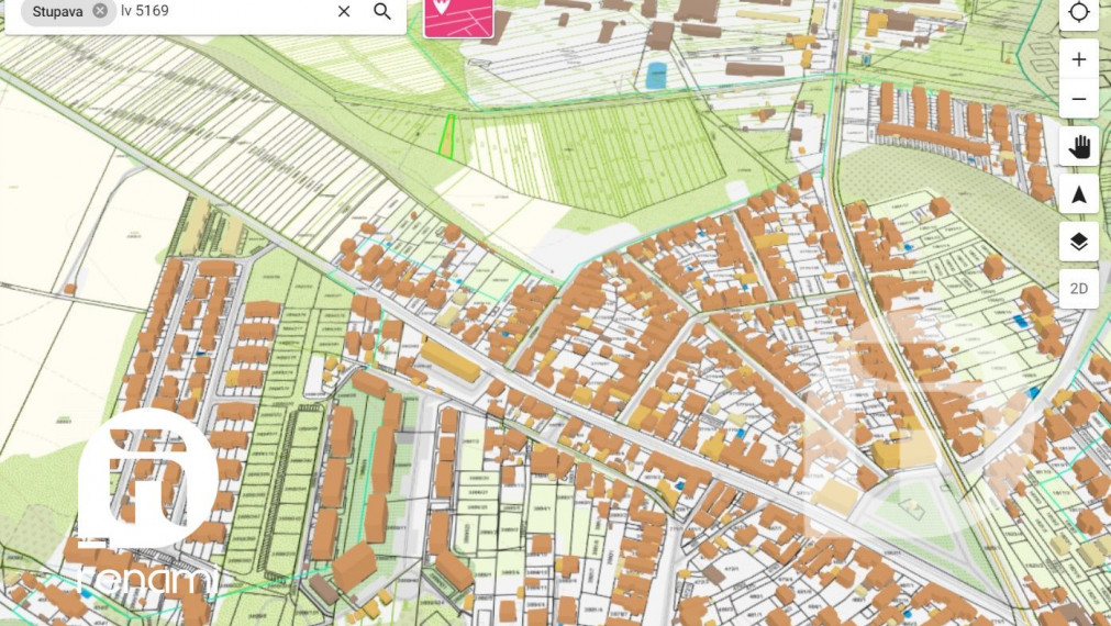 Predaj pozemkov na liste vlastníctva č.5169, veľkosť spolu 7928 m2 v katastri Stupava