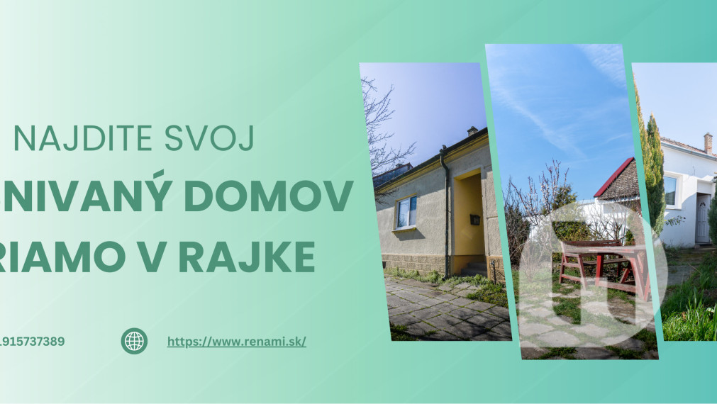NOVINKA 3.izb RODINNÝ DOM S VEĽKÝM POZEMKOM RAJKA - MAĎARSKO