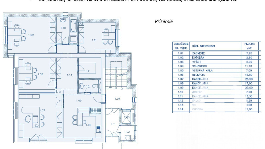 Prenájom exkluzívnych administratívnych priestorov Bratislava Koliba - Hlavná ul. + parking