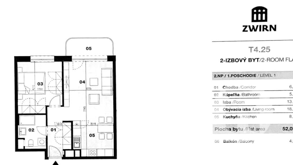 #Predaj 2-izb. bytu s balkónom a zariadením v ZWIRN3 BA Nivy