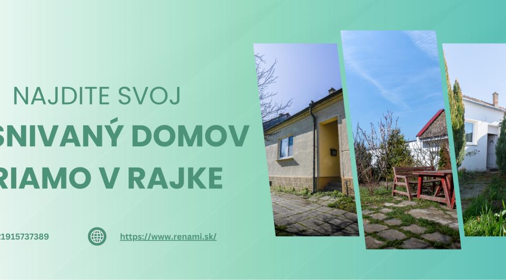 NOVINKA - 3.izb RODINNÝ DOM S VEĽKÝM POZEMKOM RAJKA - MAĎARSKO
