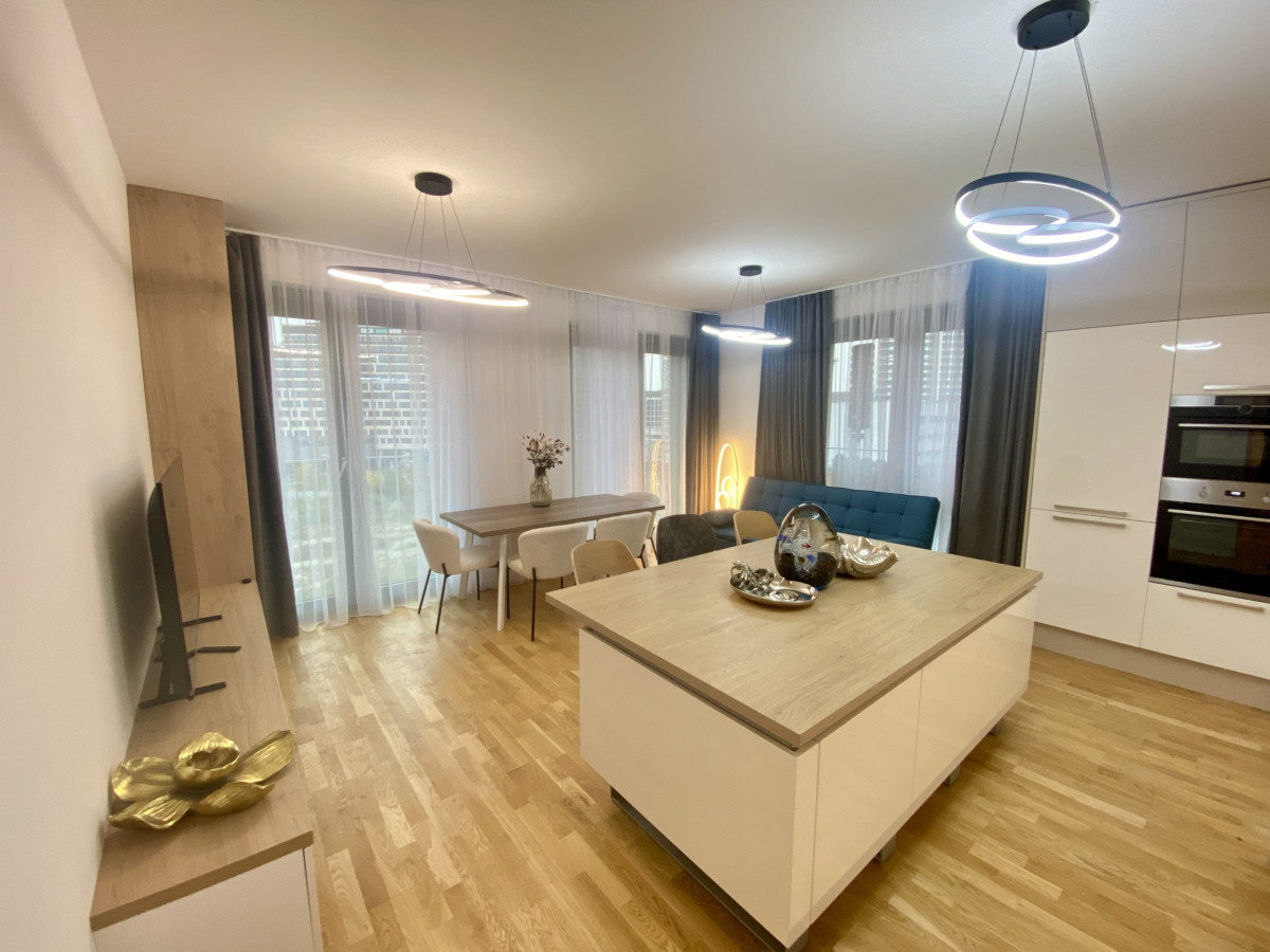 Predaj - moderný 3 - izbový byt na Bottovej ulici v mestskej časti Mlynské Nivy - Bratislava. Byt o výmere 74,6 m2 + 2 balkóny