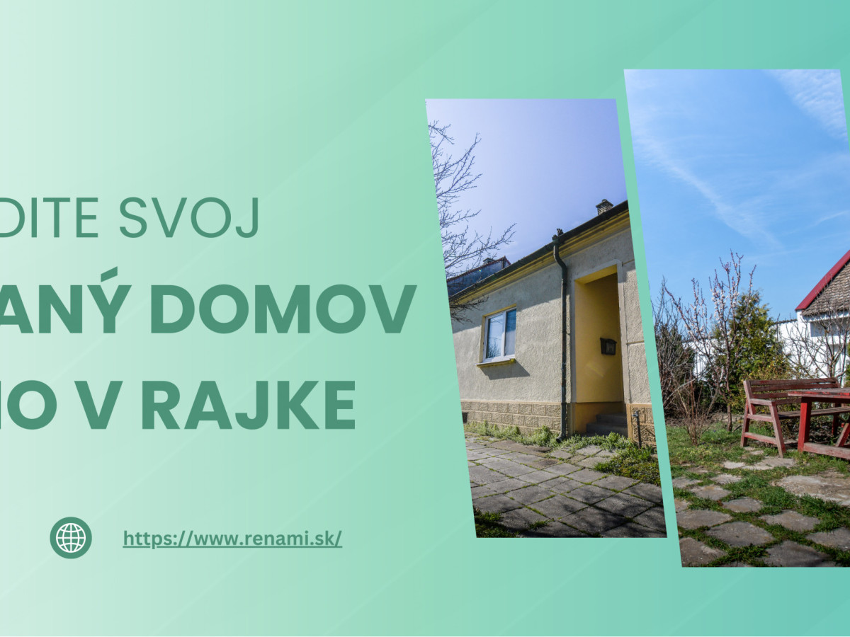 NOVINKA - 3.izb RODINNÝ DOM S VEĽKÝM POZEMKOM RAJKA - MAĎARSKO